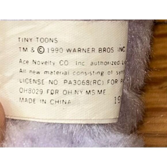 Vintage 90s Looney Tunes Taz Tiny Tiny Toons Dizzy Devil Plush Stuffed - Picture 2 of 6